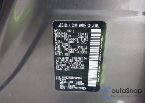 2014 Infiniti Qx80 z USA, uszkodzony, nr VIN JN8AZ2NE3E9064969